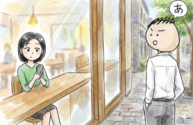 会社の女性をカフェで見かけたので声かけしてみました