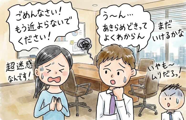 落ちない女性へのアプローチを諦めるタイミングについて