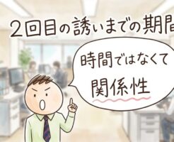 誘って断られた後、次の誘いまでどの程度の期間が必要か～２回目の飲みの誘い～
