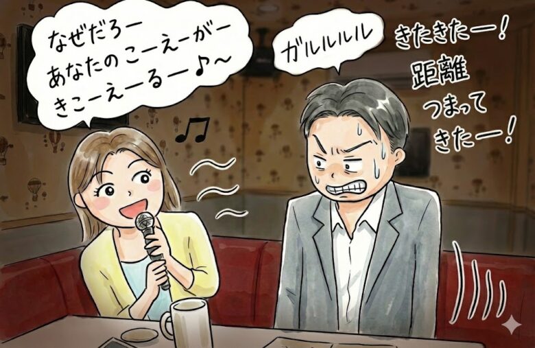 カラオケボックスでキスをする方法