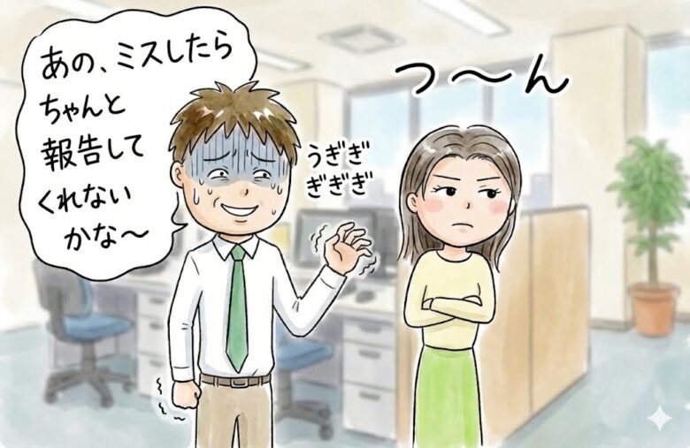 (職場)アプローチ中の女性に対して仕事上でイライラした場合どうしたら良いか?叱るべき?